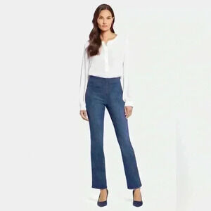 NYDJ Pull On Slim Bootcut Lift Tuck Decker High Rise Jeans P2X